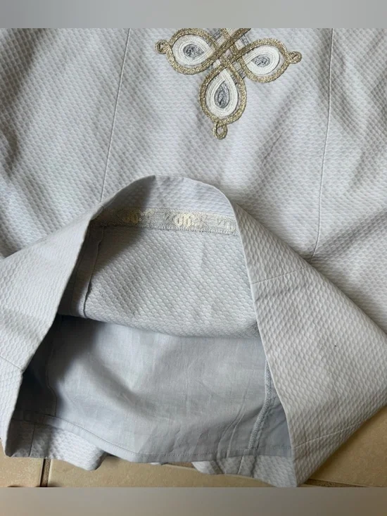 Lilly Pulitzer Mila Seaside Gray Mixed Metal Soutache Shift Dress 00 XXS - Picture 10 of 14